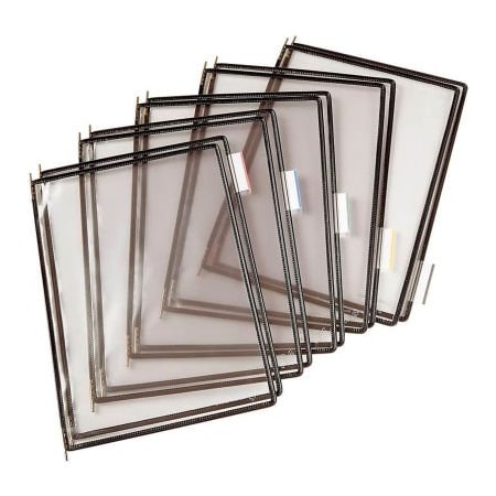 Tarifold Tarifold Pivoting Pocket Packs, 10 Pockets/Pack, Black P070